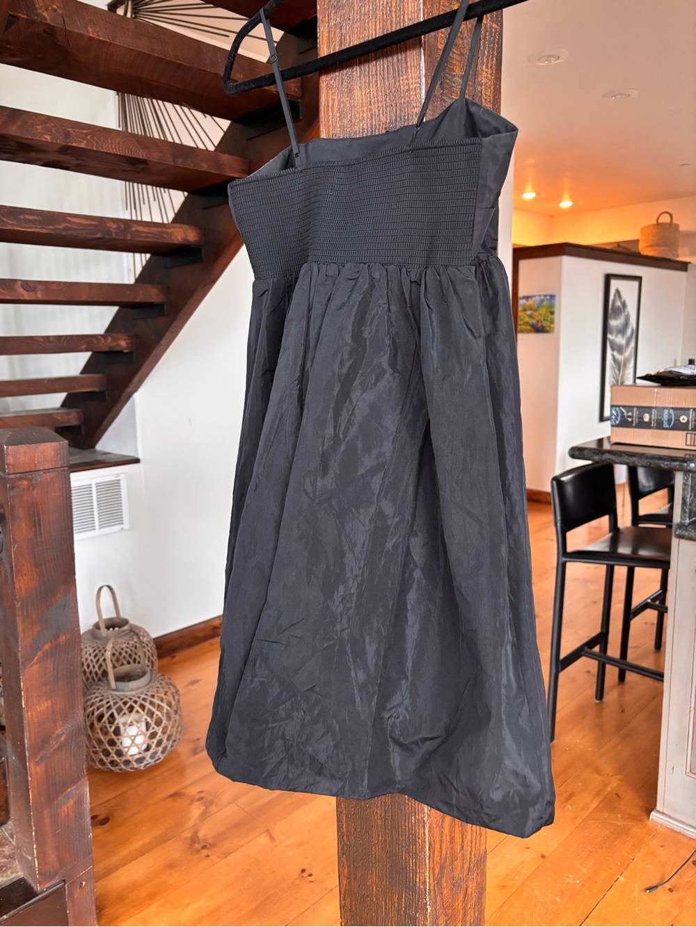 ARITZIA Sunday Best Elio Poplin Bubble Mini Dress Black Babydoll - Picture 12 of 16